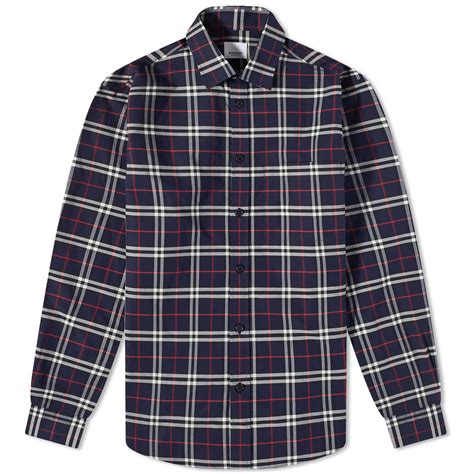 burberry simpson shirt|Burberry: Navy Check Simpson Shirt .